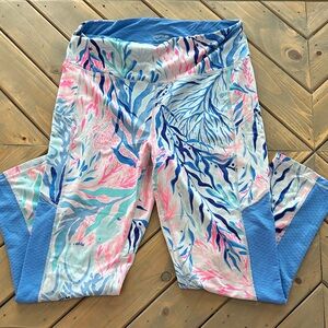 Lilly Pulitzer luxletic leggings Blue Fabric . L. Used.